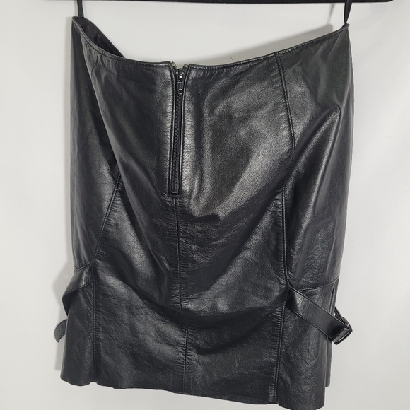 North Bound Leather Flounce Skirt - Picture 4 of 8